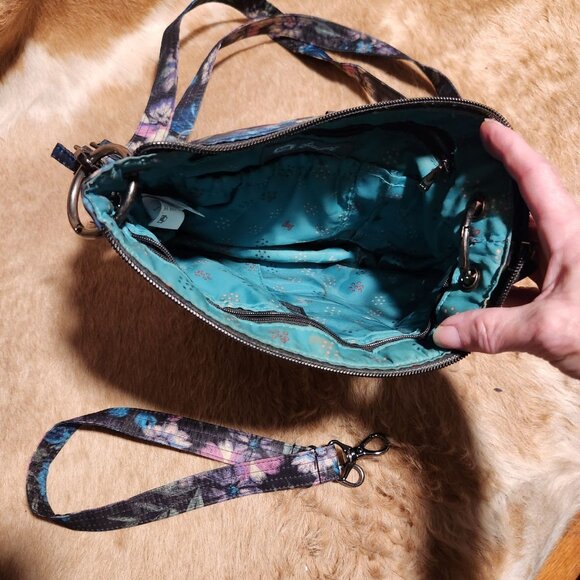 Lug Swivel Crossbody Bag With Floral Print & Multiple Compartments Cottage Whims - Picture 6 of 8